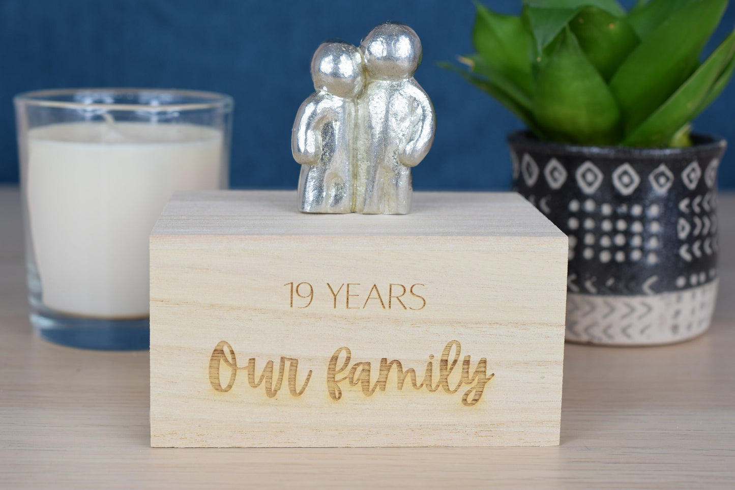 19 Years Our Little Hugging Family | 19th Anniversary Gift - Choose Your Own Family Combination | Part of the We Made a Family Range