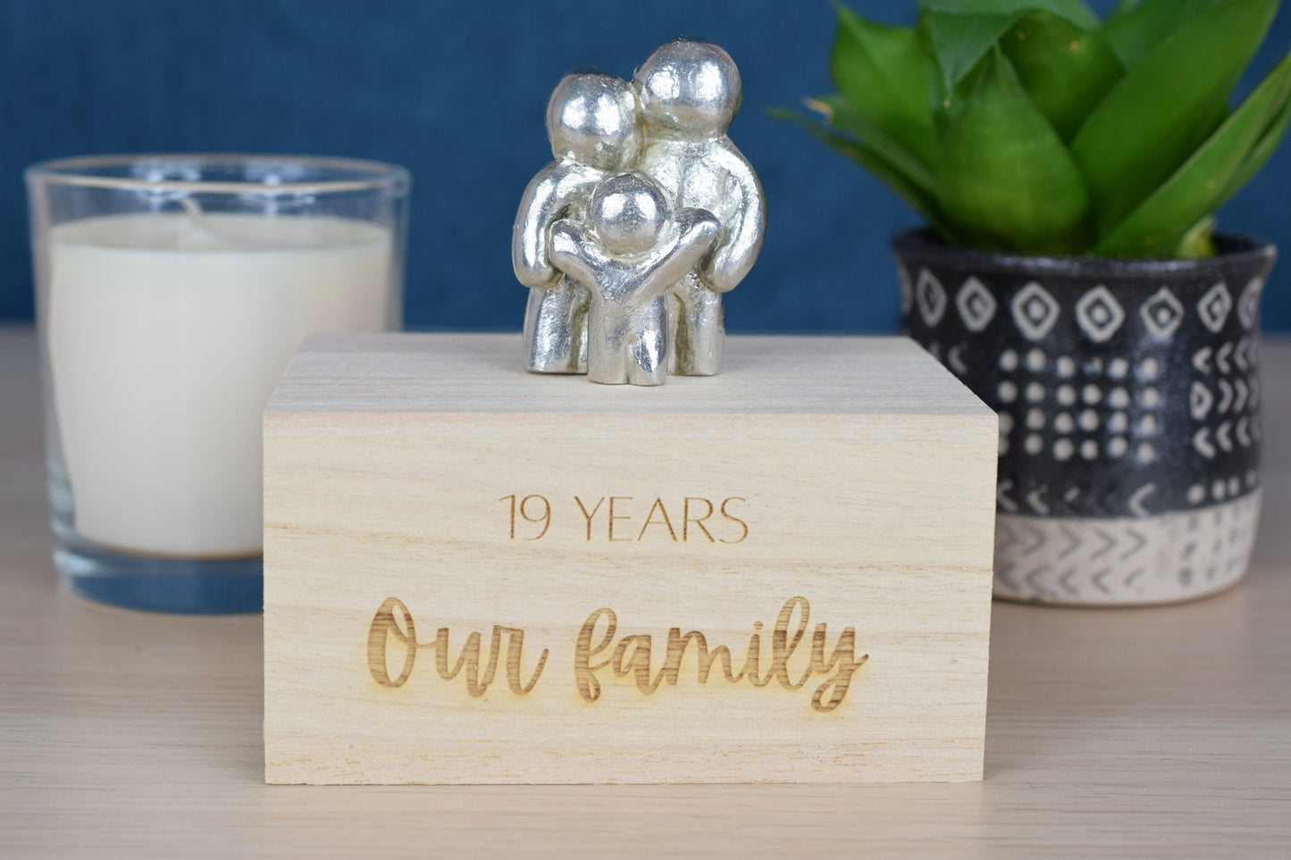 19 Years Our Little Hugging Family | 19th Anniversary Gift - Choose Your Own Family Combination | Part of the We Made a Family Range