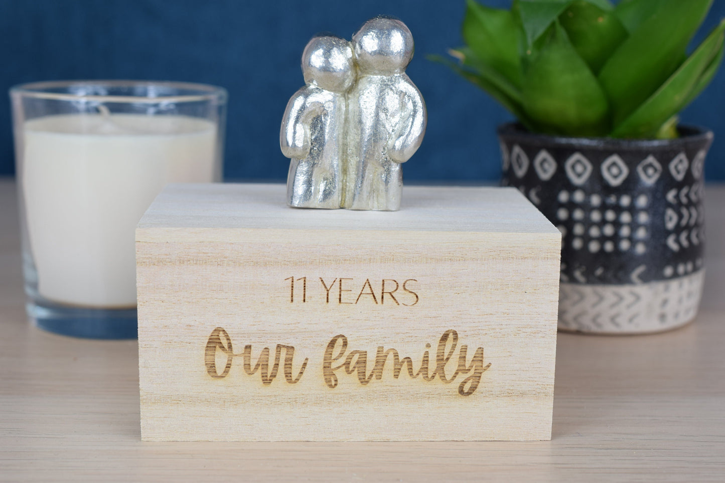 11 Years Our Little Hugging Family | 11th Anniversary Gift - Choose Your Own Family Combination | Part of the We Made a Family Range