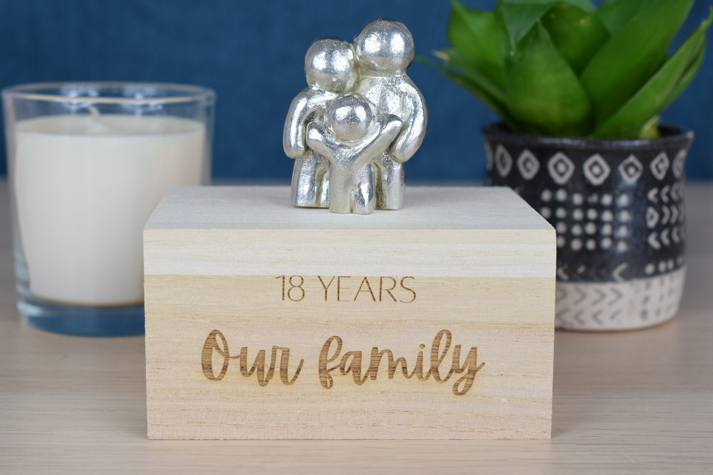 18 Years Our Little Hugging Family | 18th Anniversary Gift - Choose Your Own Family Combination | Part of the We Made a Family Range