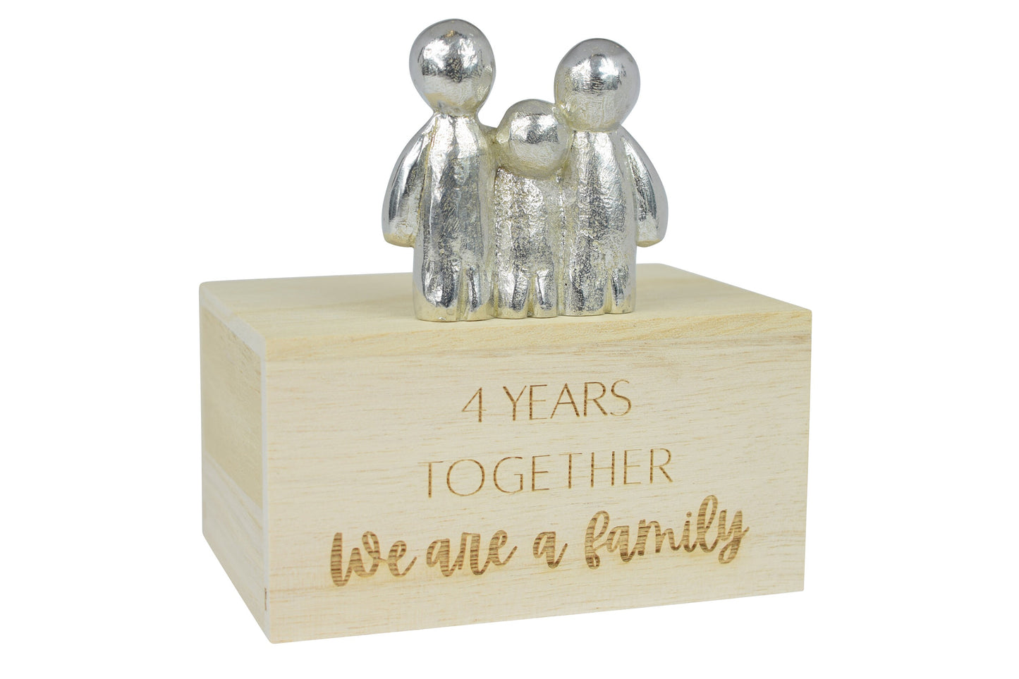 4 Years Together We Are A Family | 4th Anniversary Gift - Choose Your Own Family Combination | Part of the We Made a Family Range