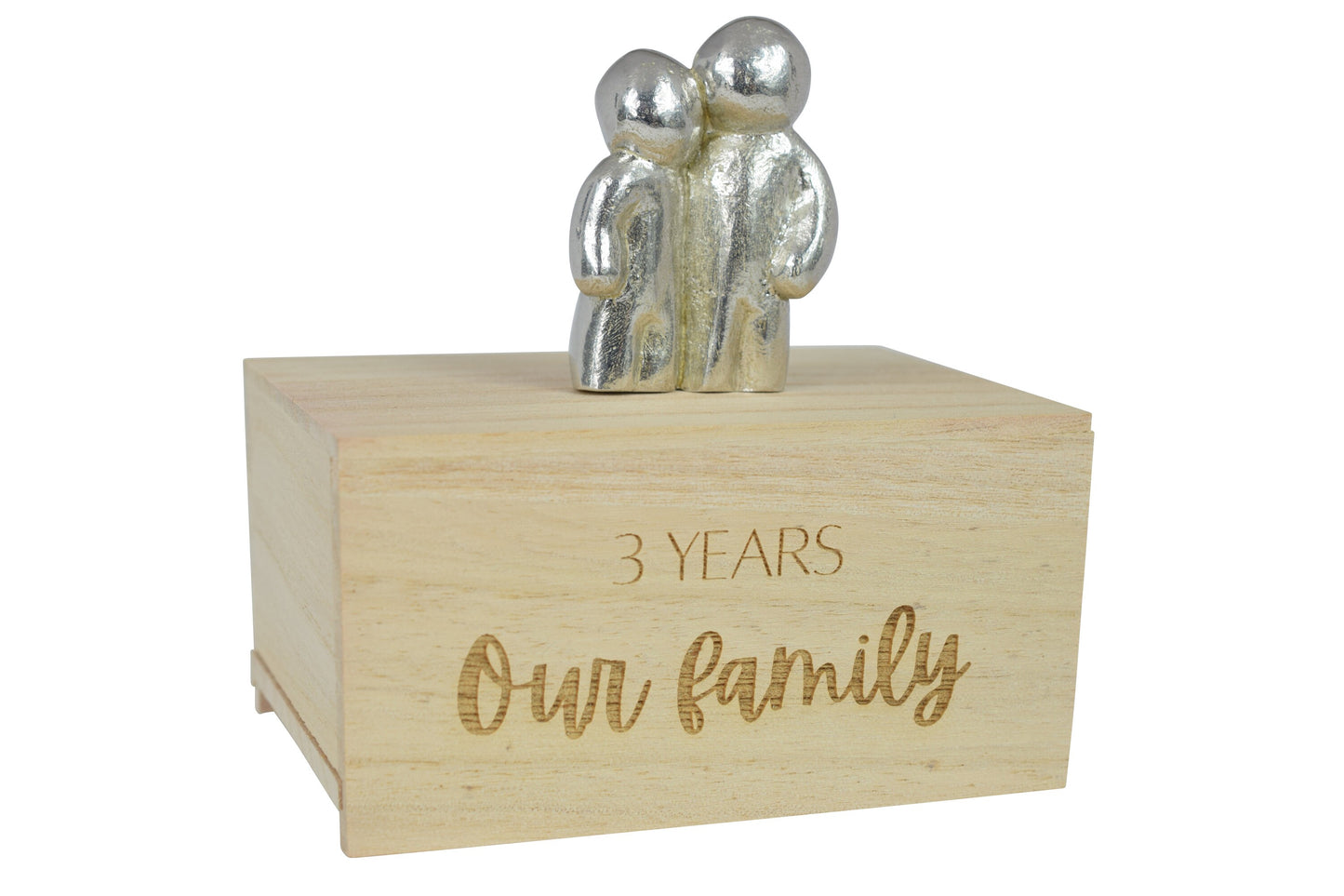 3 Years Our Little Hugging Family | 3rd Anniversary Gift - Choose Your Own Family Combination | Part of the We Made a Family Range