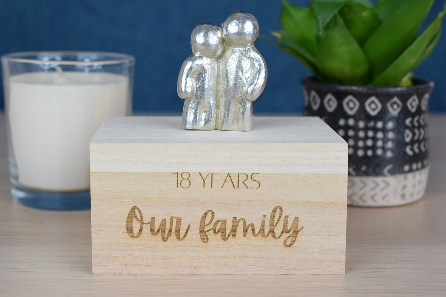 18 Years Our Little Hugging Family | 18th Anniversary Gift - Choose Your Own Family Combination | Part of the We Made a Family Range