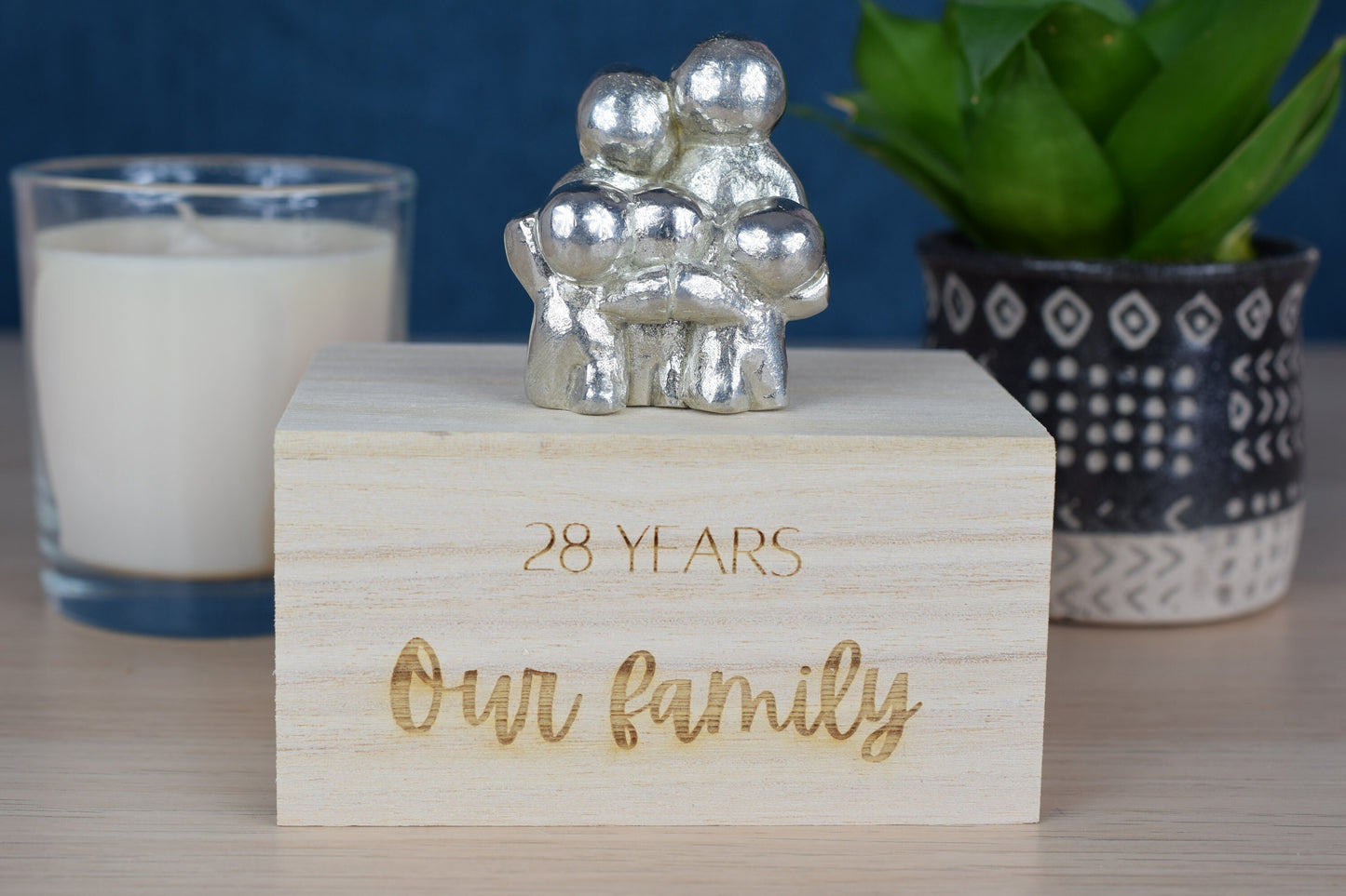 28 Years Our Little Hugging Family | 28th Anniversary Gift - Choose Your Own Family Combination | Part of the We Made a Family Range