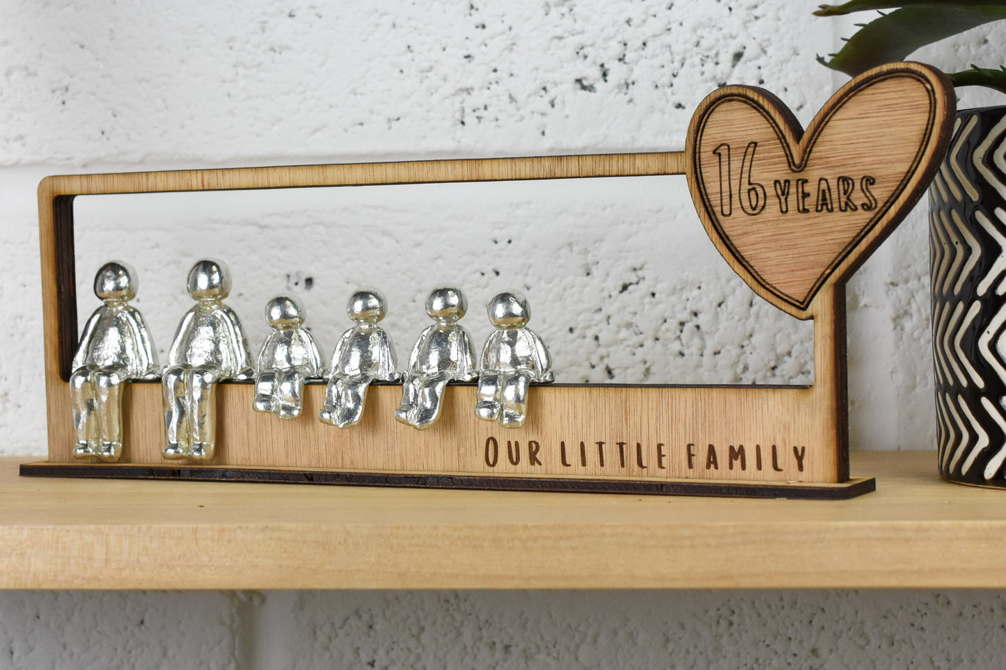 16 Years Our Little Family | 16th Anniversary Gift - Choose Your Own Family Combination