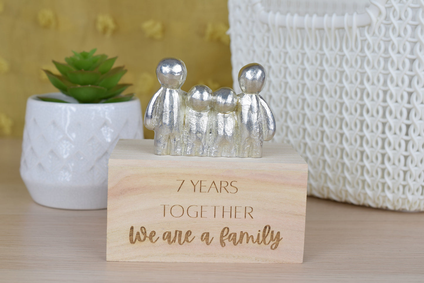 7 Years Together We Are A Family | 7th Anniversary Gift - Choose Your Own Family Combination | Part of the We Made a Family Range