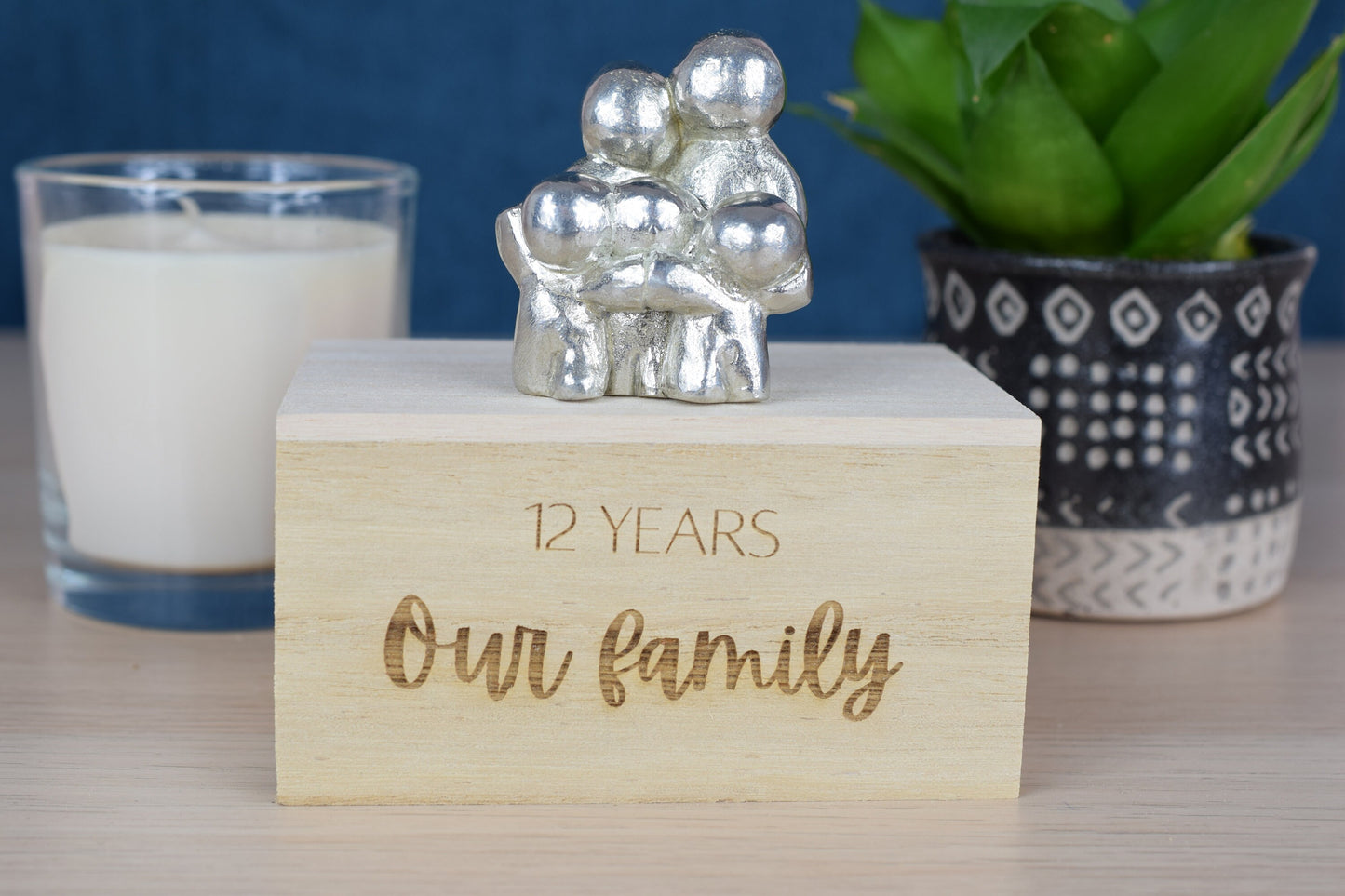 12 Years Our Little Hugging Family | 12th Anniversary Gift - Choose Your Own Family Combination | Part of the We Made a Family Range