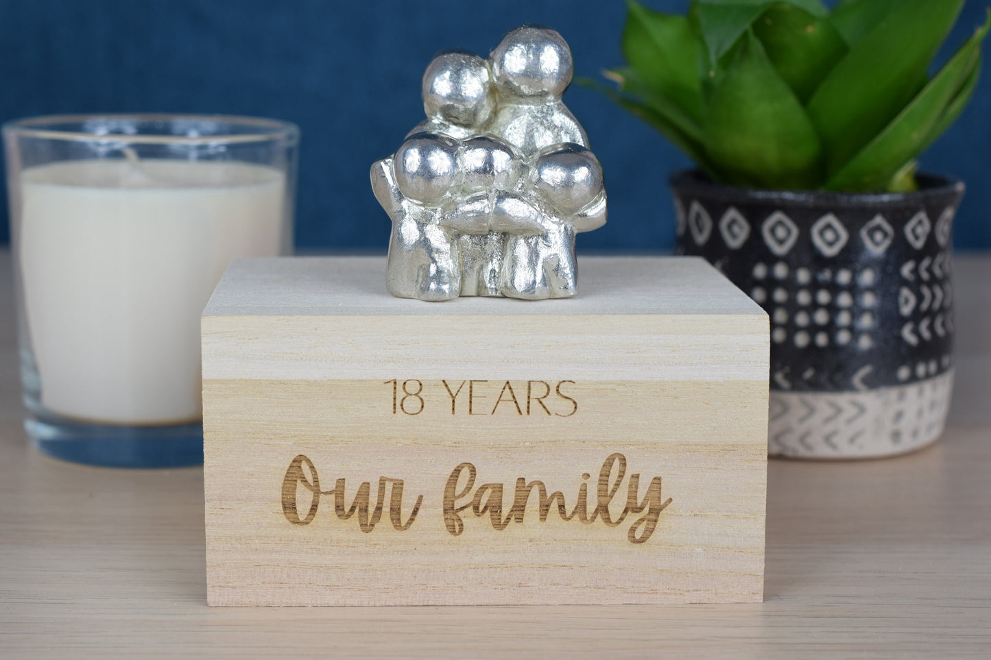 18 Years Our Little Hugging Family | 18th Anniversary Gift - Choose Your Own Family Combination | Part of the We Made a Family Range