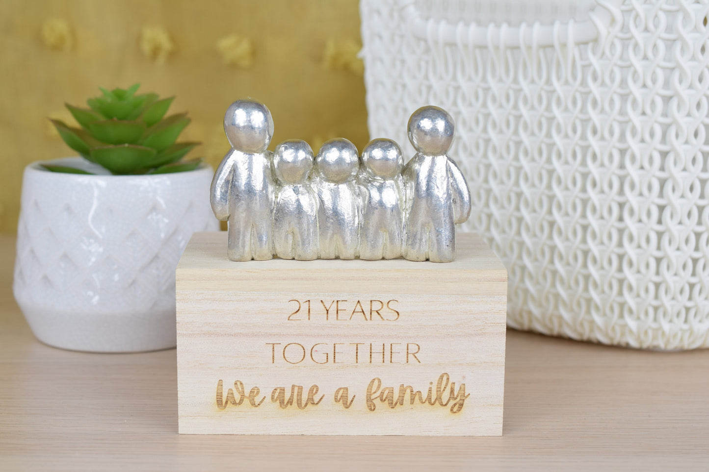 21 Years Together We Are A Family | 21st Anniversary Gift - Choose Your Own Family Combination | Part of the We Made a Family Range