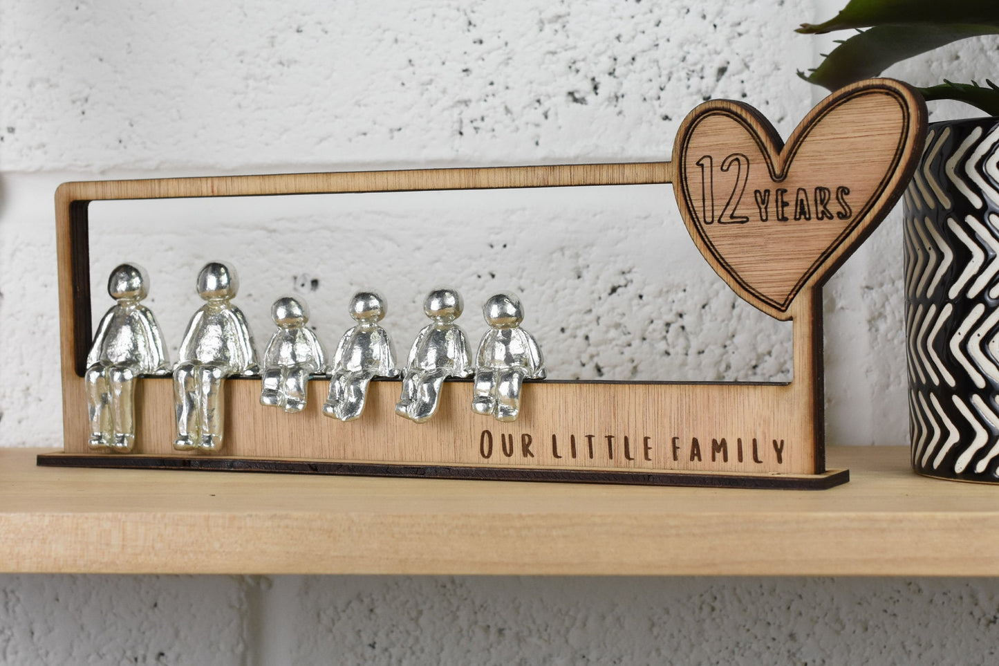 12 Years Our Little Family | 12th Anniversary Gift - Choose Your Own Family Combination