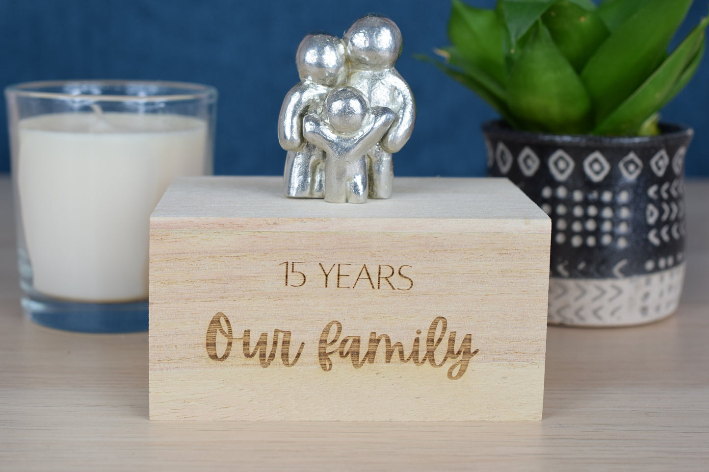 15 Years Our Little Hugging Family | 15th Anniversary Gift - Choose Your Own Family Combination | Part of the We Made a Family Range
