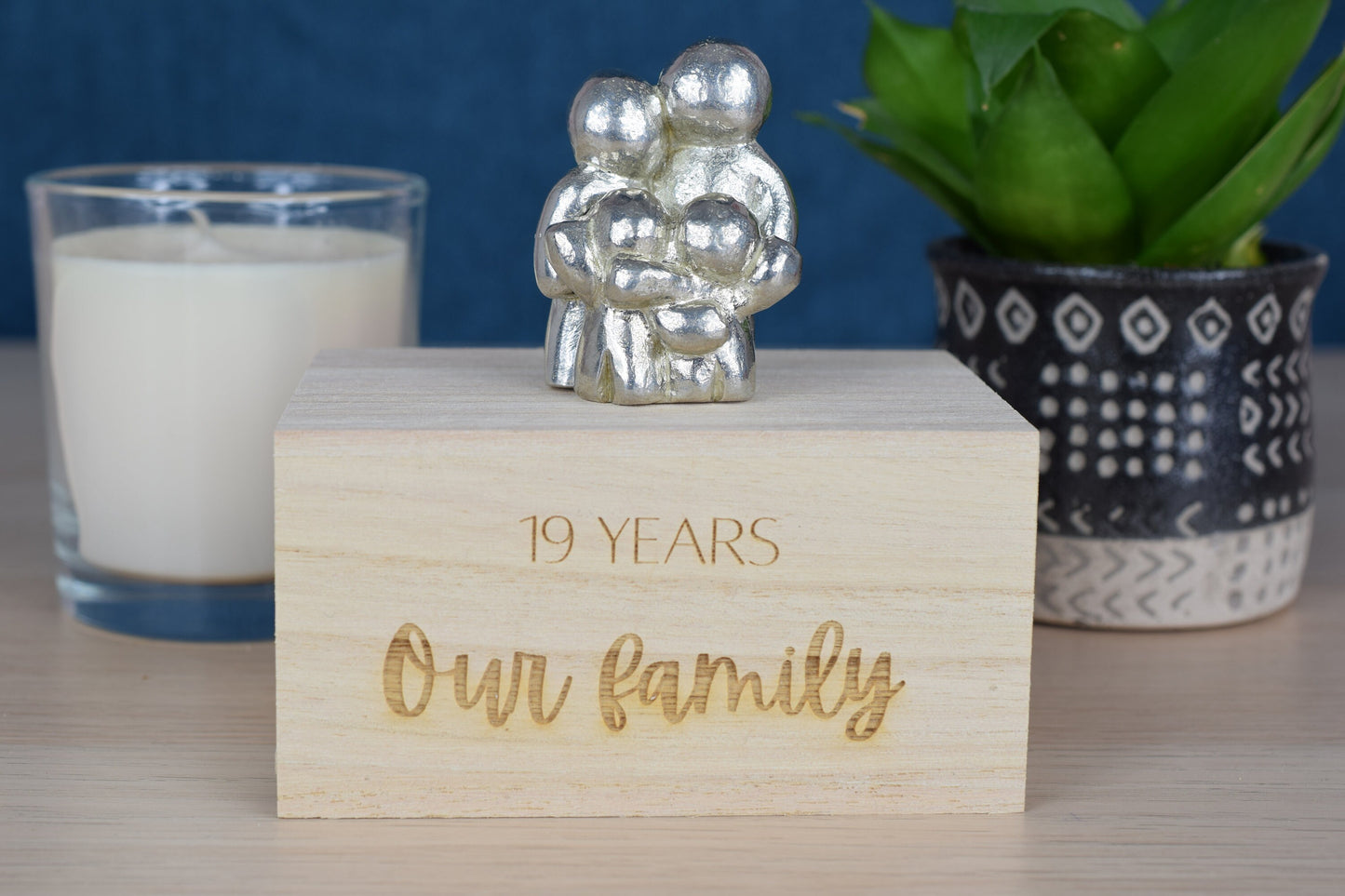 19 Years Our Little Hugging Family | 19th Anniversary Gift - Choose Your Own Family Combination | Part of the We Made a Family Range