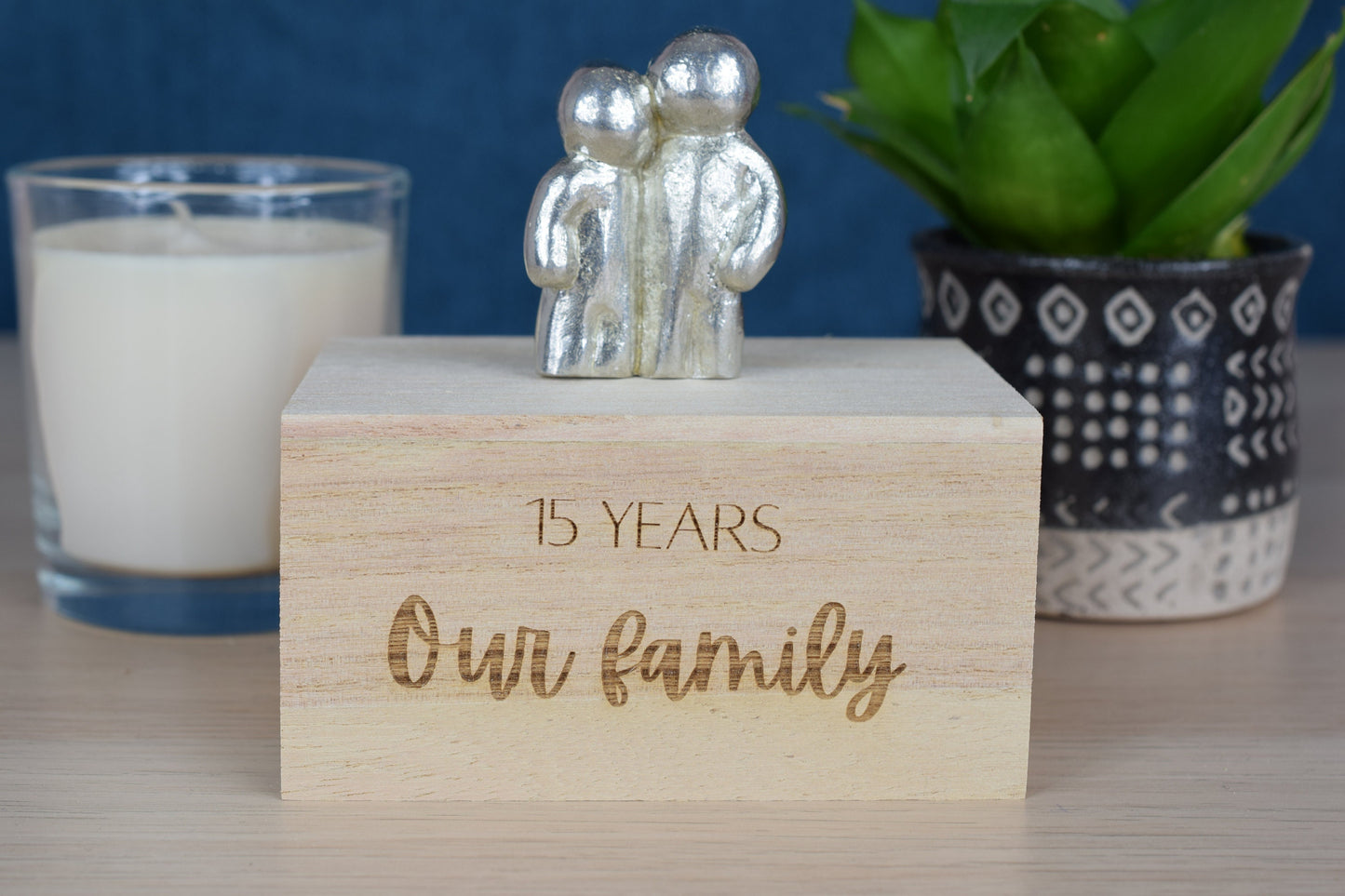 15 Years Our Little Hugging Family | 15th Anniversary Gift - Choose Your Own Family Combination | Part of the We Made a Family Range