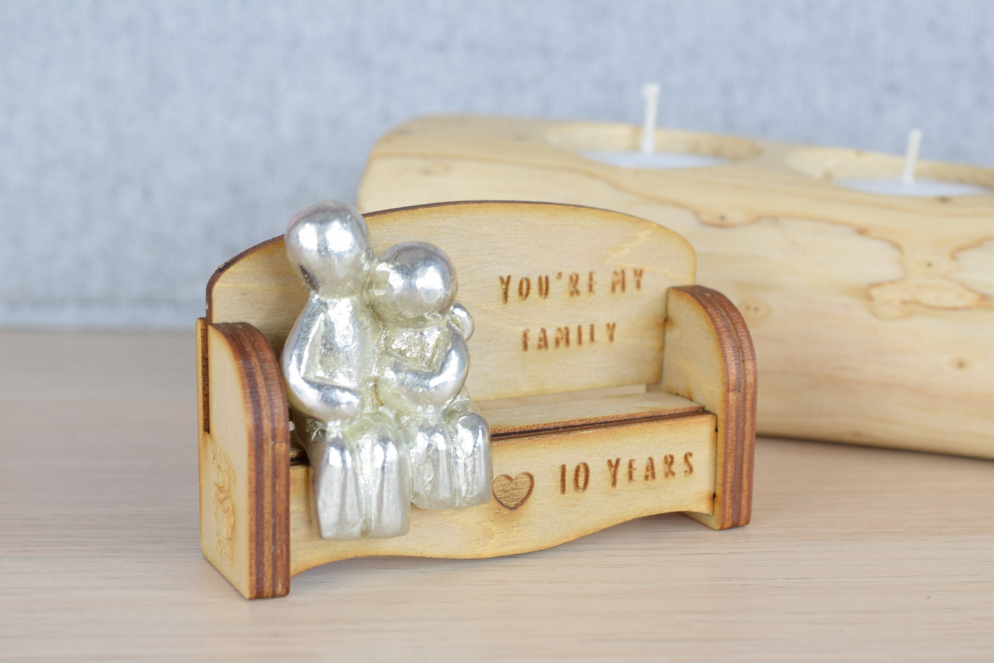 You're my family - 10 Year Anniversary Gift | Cuddling Couple on the Sofa | I Love You Gift