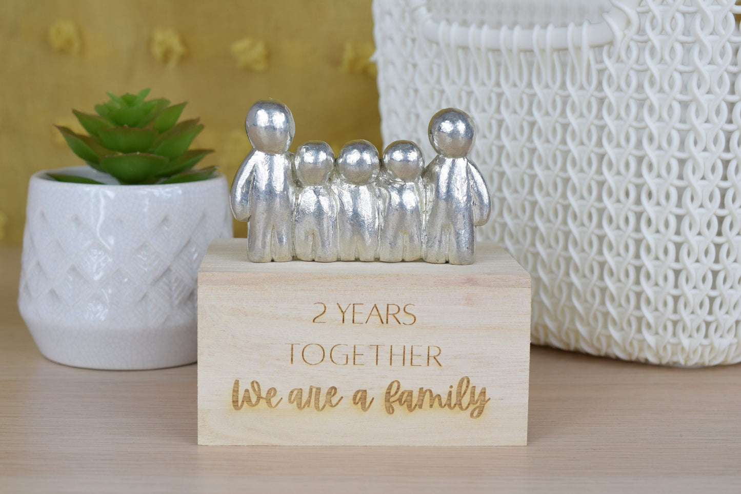2 Years Together We Are A Family | 2nd Anniversary Gift - Choose Your Own Family Combination | Part of the We Made a Family Range