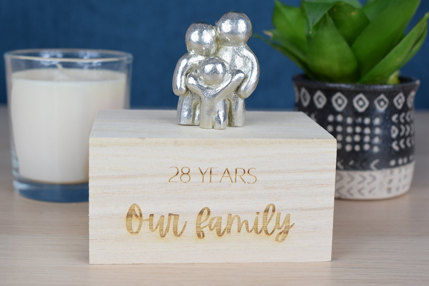 28 Years Our Little Hugging Family | 28th Anniversary Gift - Choose Your Own Family Combination | Part of the We Made a Family Range
