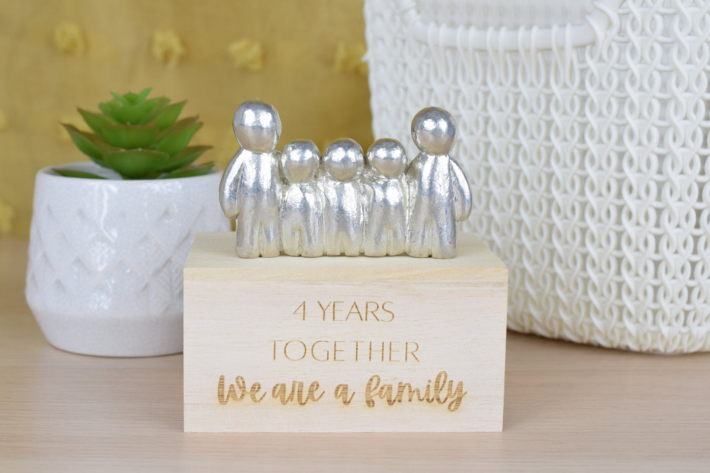 4 Years Together We Are A Family | 4th Anniversary Gift - Choose Your Own Family Combination | Part of the We Made a Family Range