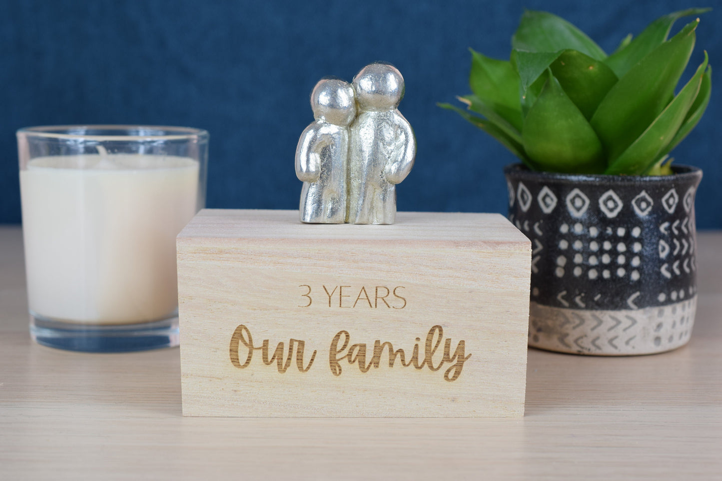 3 Years Our Little Hugging Family | 3rd Anniversary Gift - Choose Your Own Family Combination | Part of the We Made a Family Range