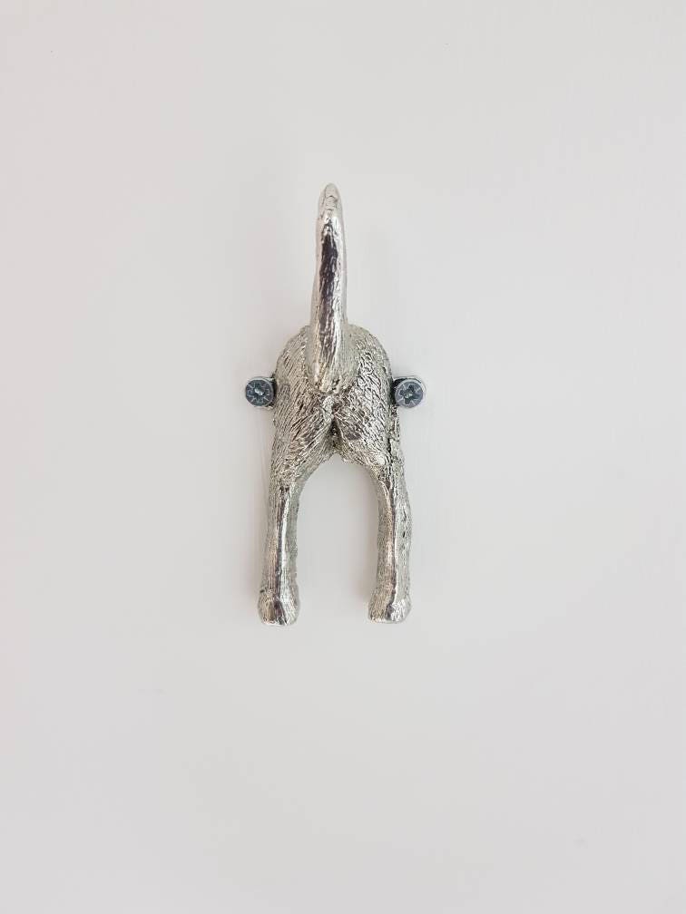 Dog Bum Tail Lead Hook Or Dog Coat Hook - Dogs Bum Made From Metal and Polished to a Shine …