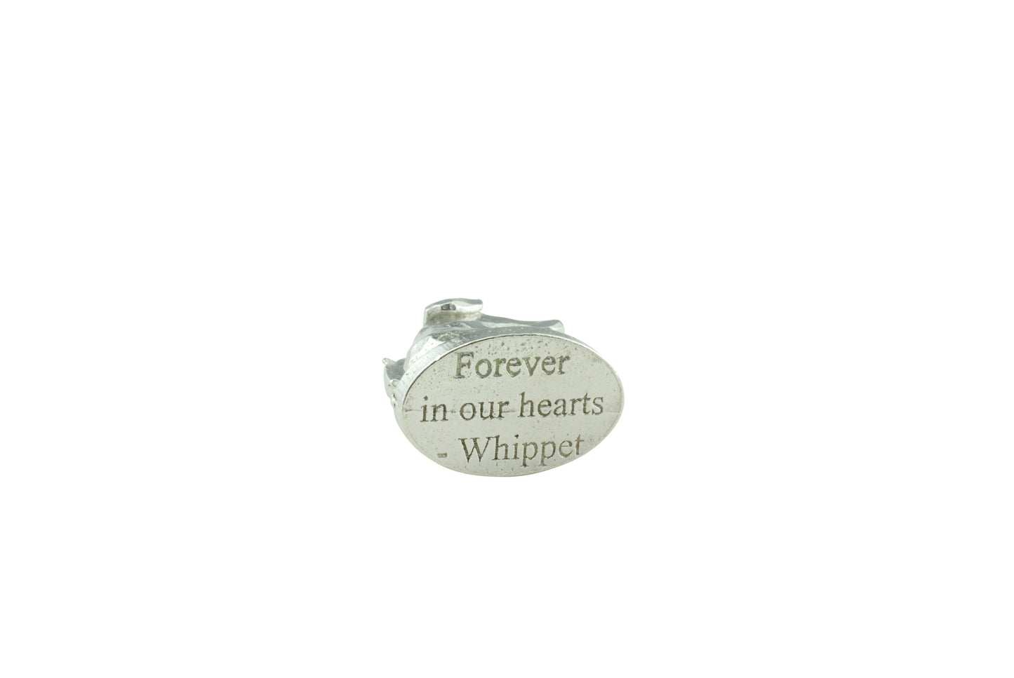 Metal Dog Ornament Whippet - Forever In Our Hearts