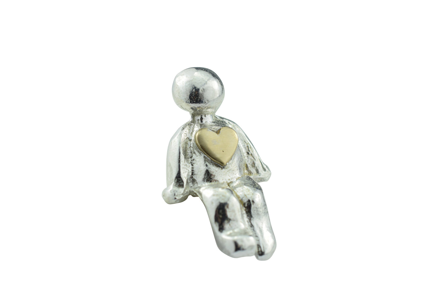 Bronze Anniversary 8 Years We Made a Family Sculpture Figurines with Bronze Hearts | 8th Anniversary | Wooden Box Size & Grain Will Vary