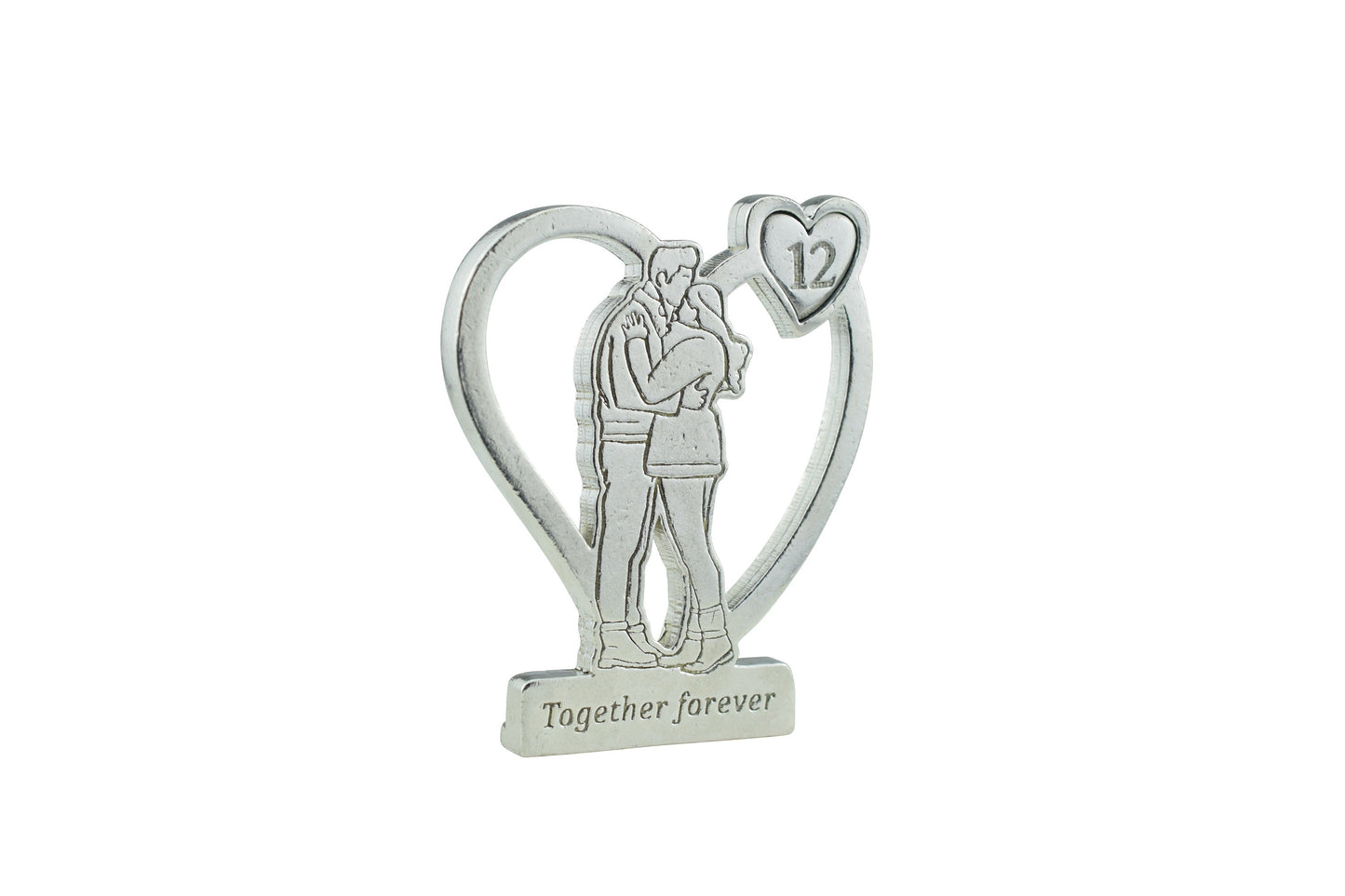Together Forever Hugging Anniversary Gift - 12th Anniversary
