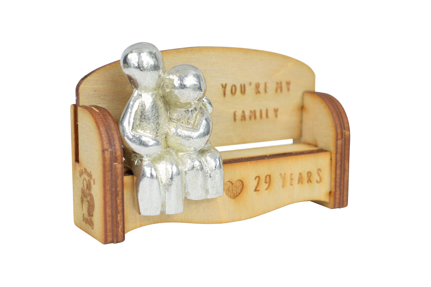 You're my family - 29 Years | Cuddling Couple on the Sofa | I Love You Gift | Wooden Sofa Bench | Part of the We Made a Family Range