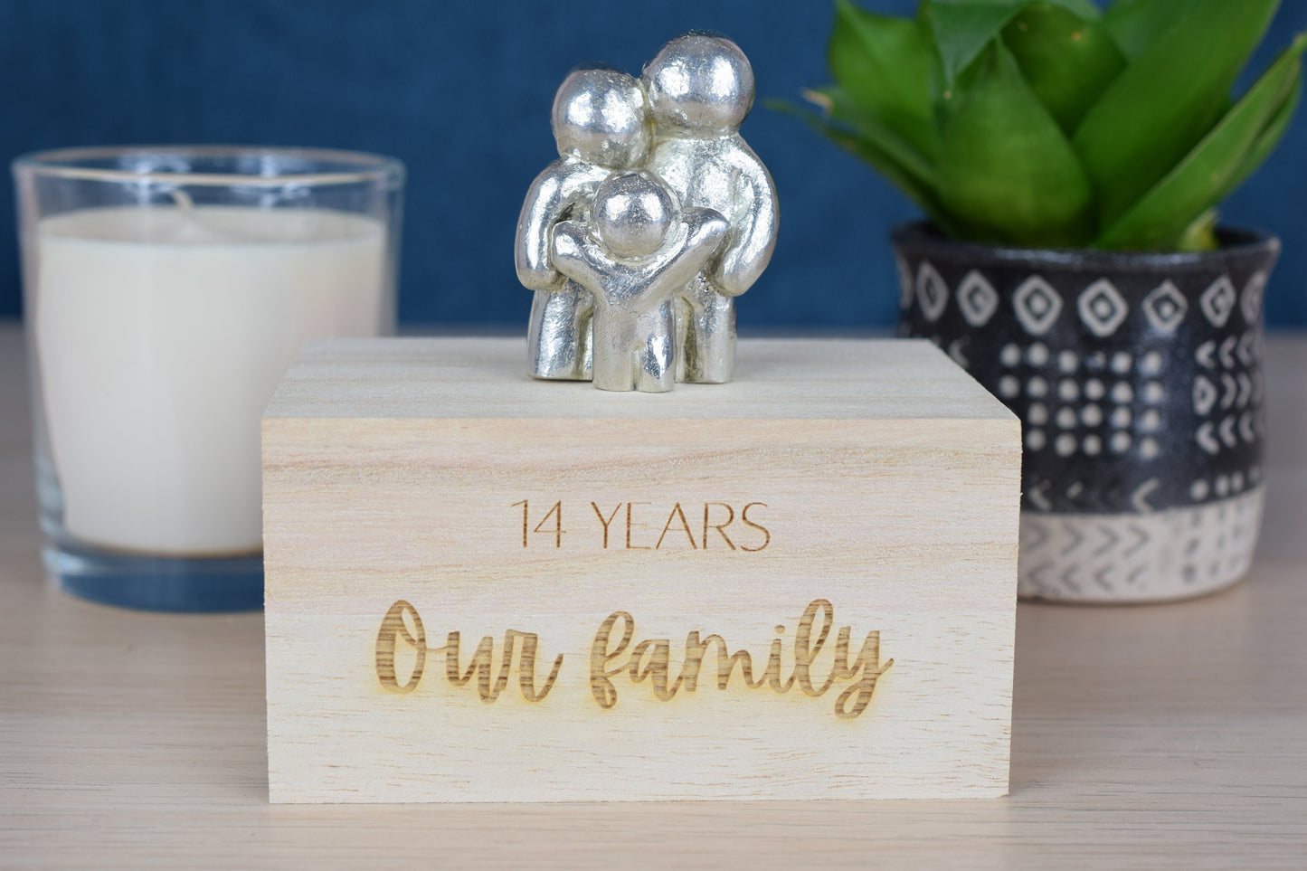 14 Years Our Little Hugging Family | 14th Anniversary Gift - Choose Your Own Family Combination | Part of the We Made a Family Range