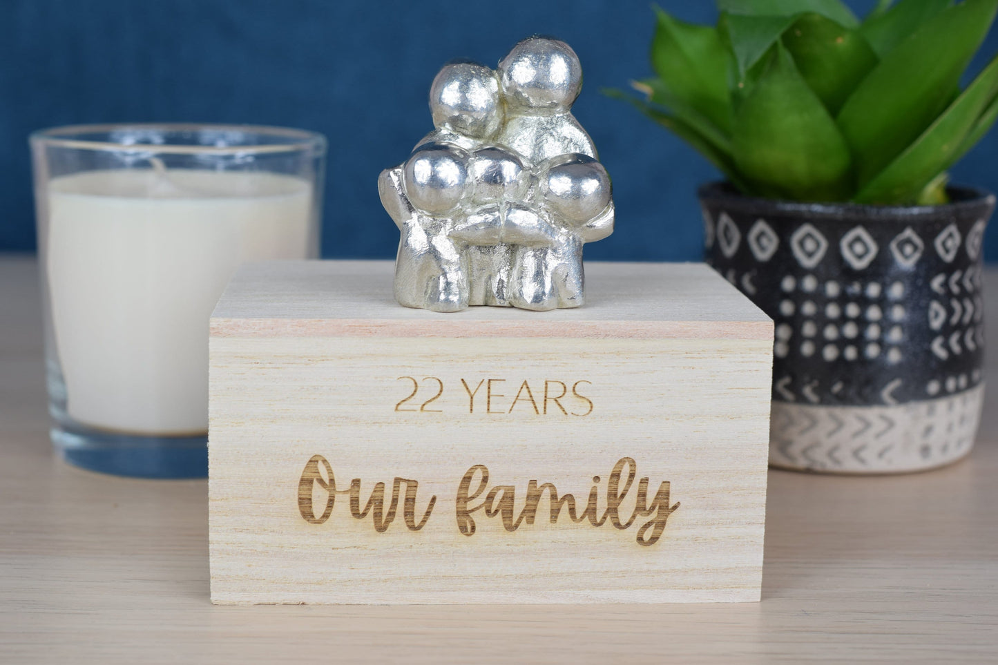 22 Years Our Little Hugging Family | 22nd Anniversary Gift - Choose Your Own Family Combination | Part of the We Made a Family Range