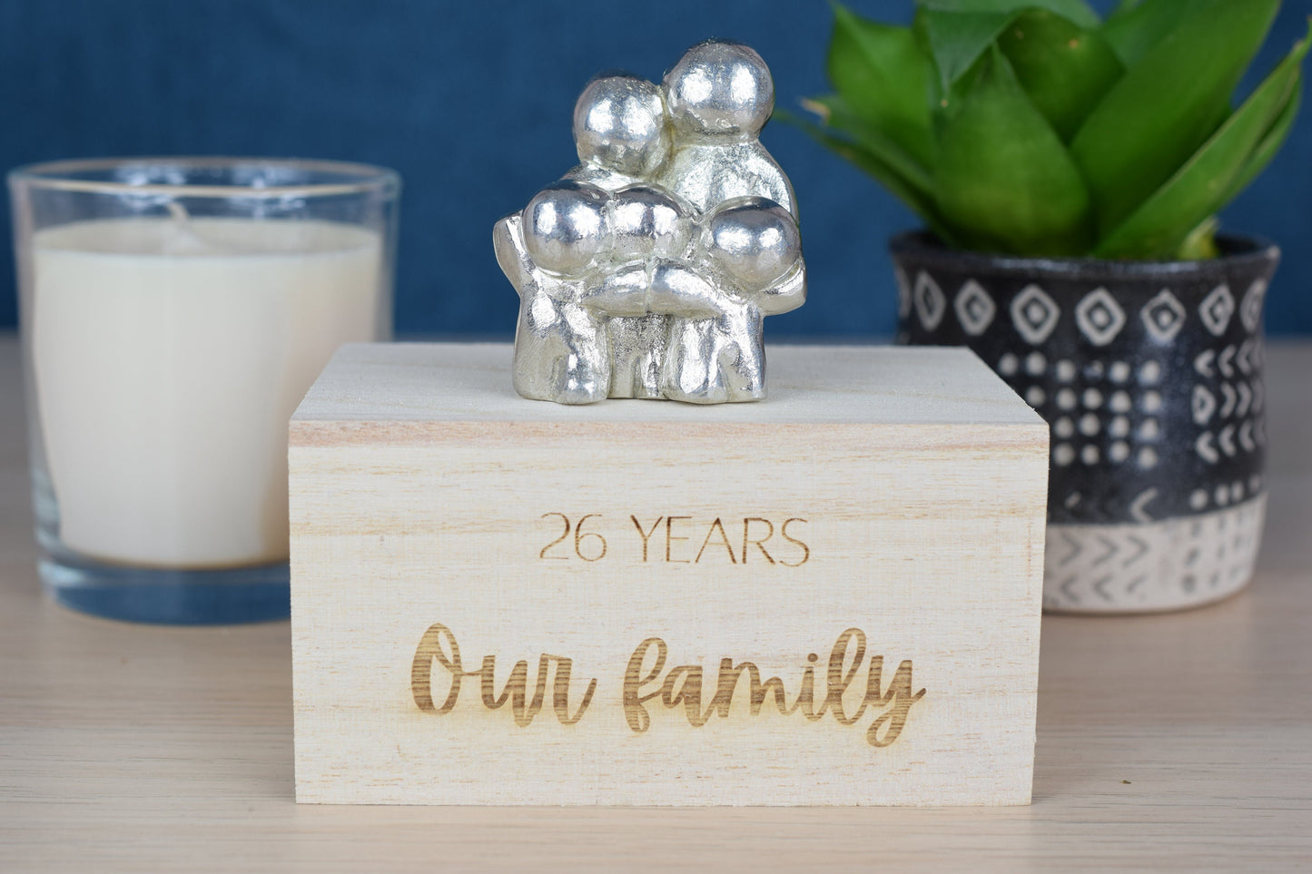 26 Years Our Little Hugging Family | 26th Anniversary Gift - Choose Your Own Family Combination | Part of the We Made a Family Range