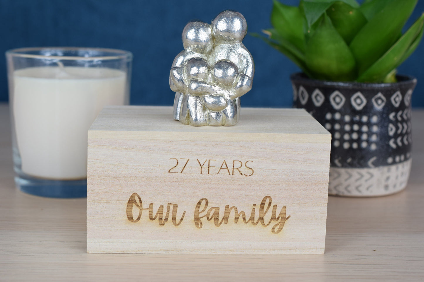 27 Years Our Little Hugging Family | 27th Anniversary Gift - Choose Your Own Family Combination | Part of the We Made a Family Range