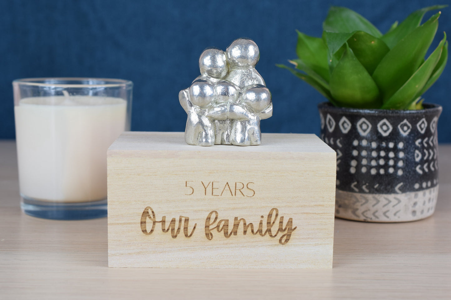 5 Years Our Little Hugging Family | 5th Anniversary Gift - Choose Your Own Family Combination | Part of the We Made a Family Range