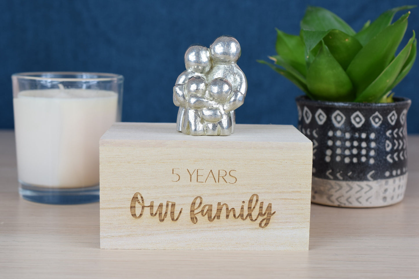 5 Years Our Little Hugging Family | 5th Anniversary Gift - Choose Your Own Family Combination | Part of the We Made a Family Range