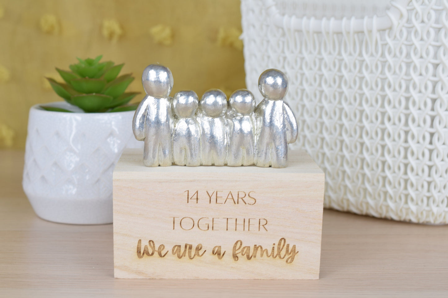14 Years Together We Are A Family | 14th Anniversary Gift - Choose Your Own Family Combination | Part of the We Made a Family Range