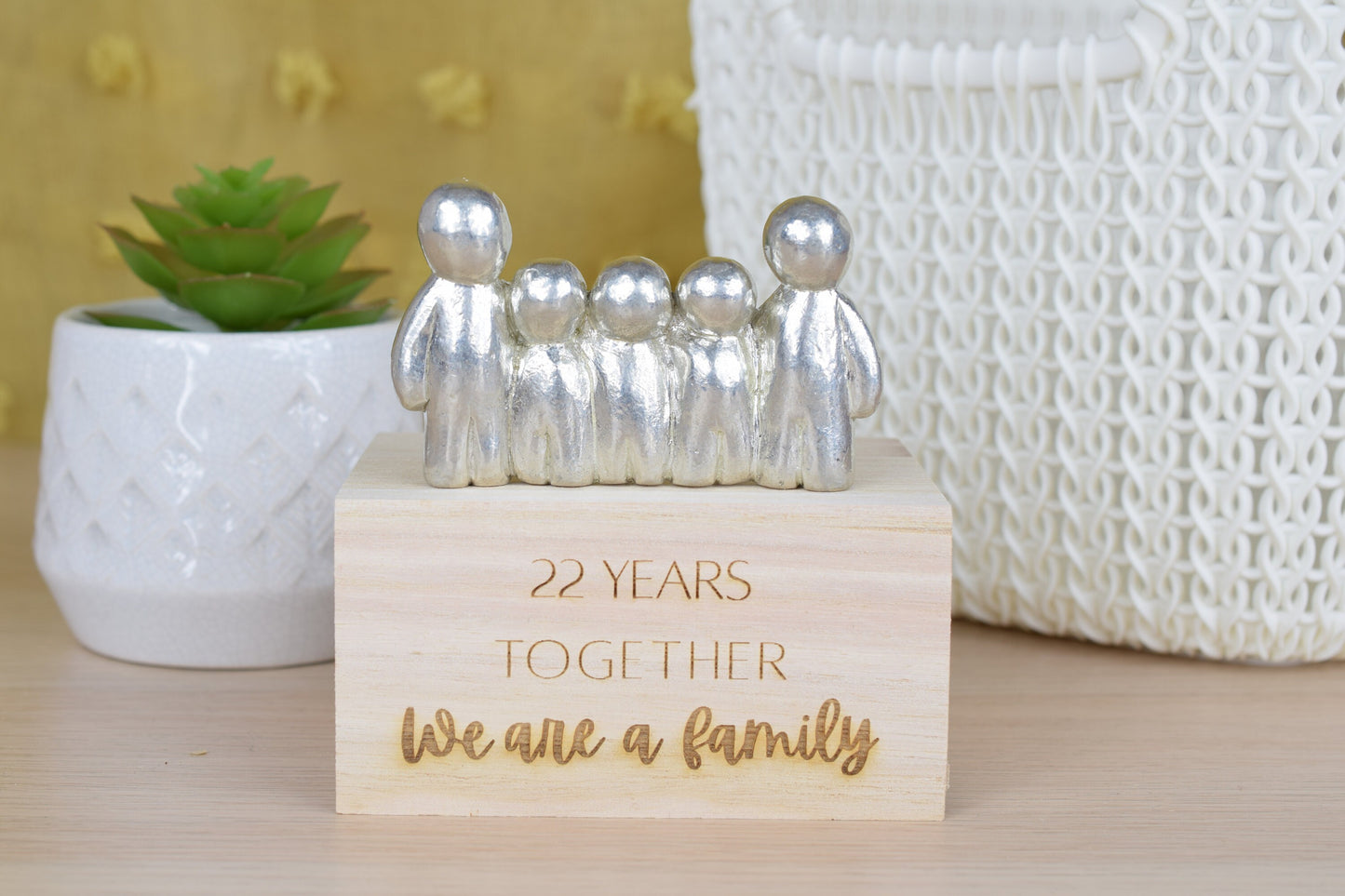 22 Years Together We Are A Family | 22nd Anniversary Gift - Choose Your Own Family Combination | Part of the We Made a Family Range