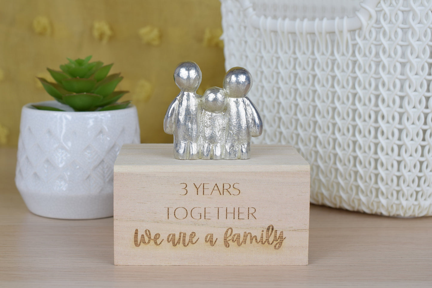 3 Years Together We Are A Family | 3rd Anniversary Gift - Choose Your Own Family Combination | Part of the We Made a Family Range