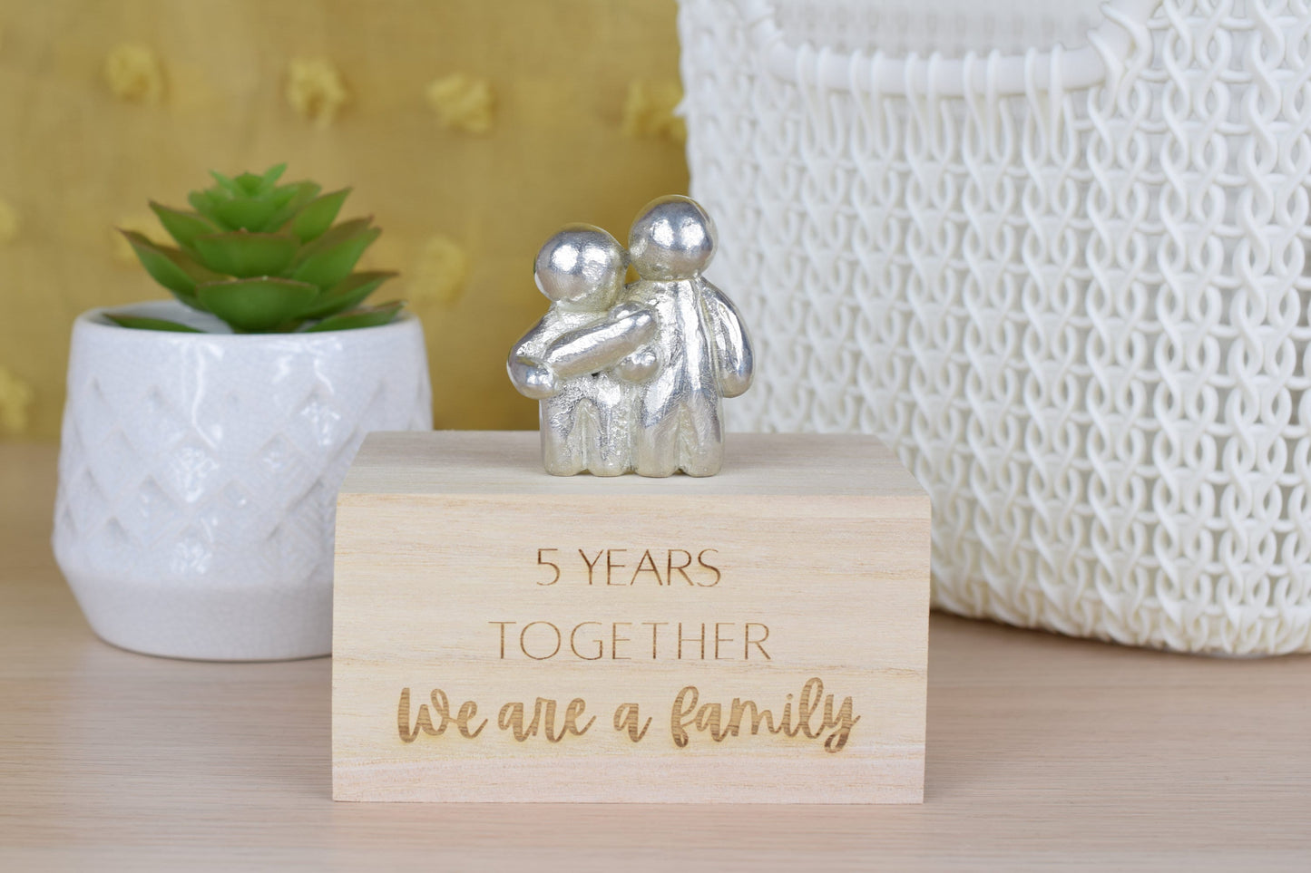 5 Years Together We Are A Family | 5th Anniversary Gift - Choose Your Own Family Combination | Part of the We Made a Family Range