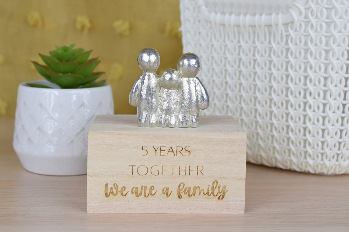 5 Years Together We Are A Family | 5th Anniversary Gift - Choose Your Own Family Combination | Part of the We Made a Family Range