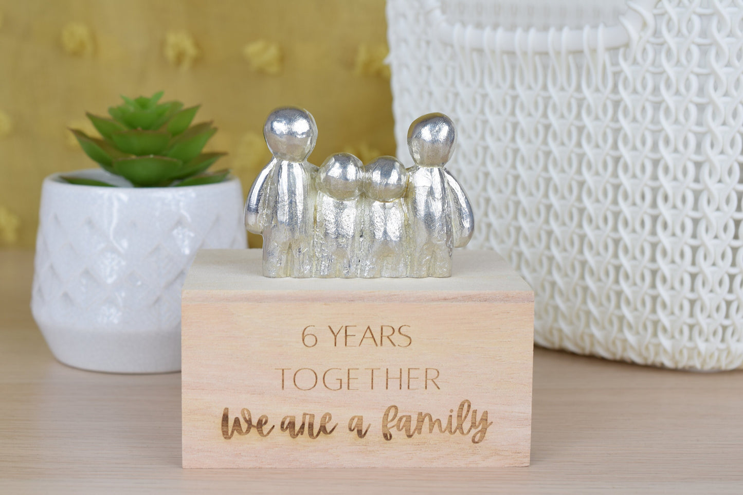 6 Years Together We Are A Family | 6th Anniversary Gift - Choose Your Own Family Combination | Part of the We Made a Family Range