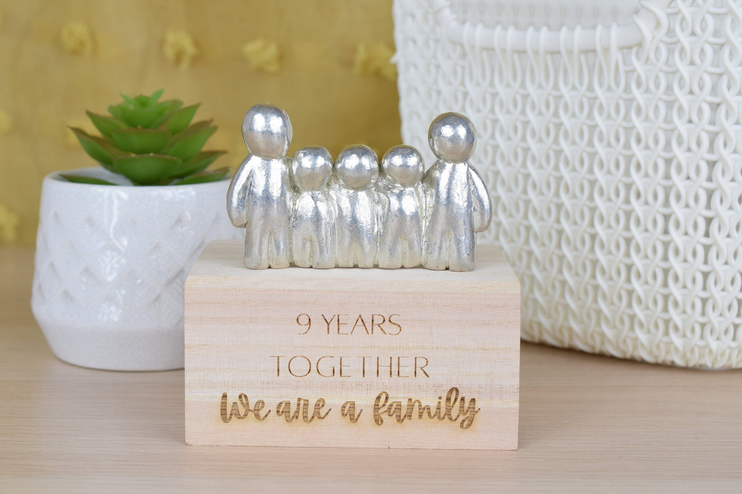 9 Years Together We Are A Family | 9th Anniversary Gift - Choose Your Own Family Combination | Part of the We Made a Family Range