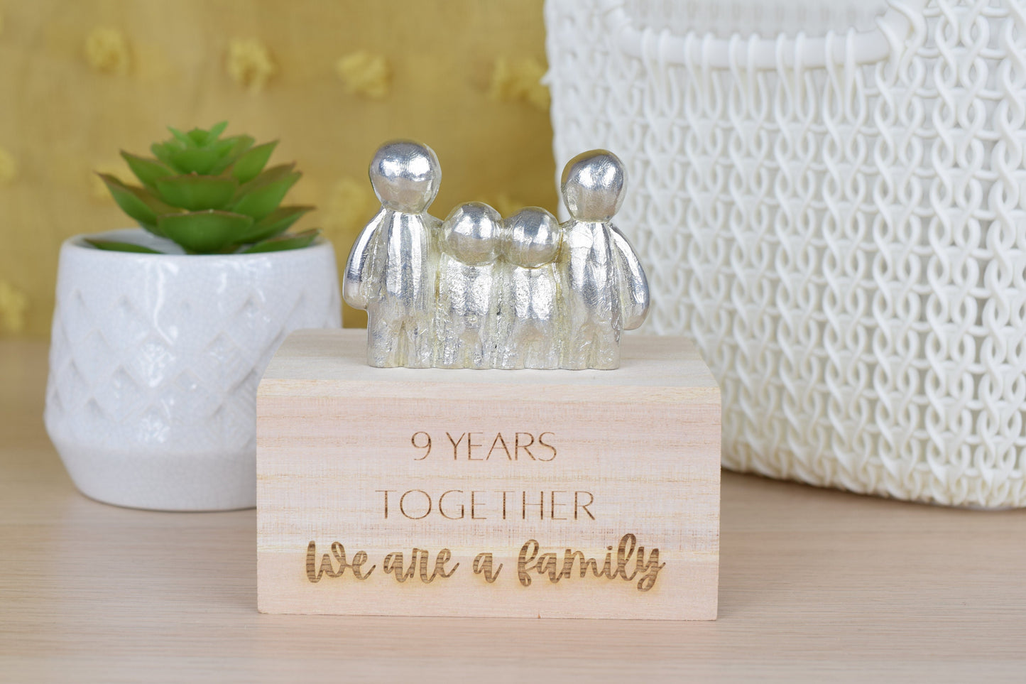 9 Years Together We Are A Family | 9th Anniversary Gift - Choose Your Own Family Combination | Part of the We Made a Family Range
