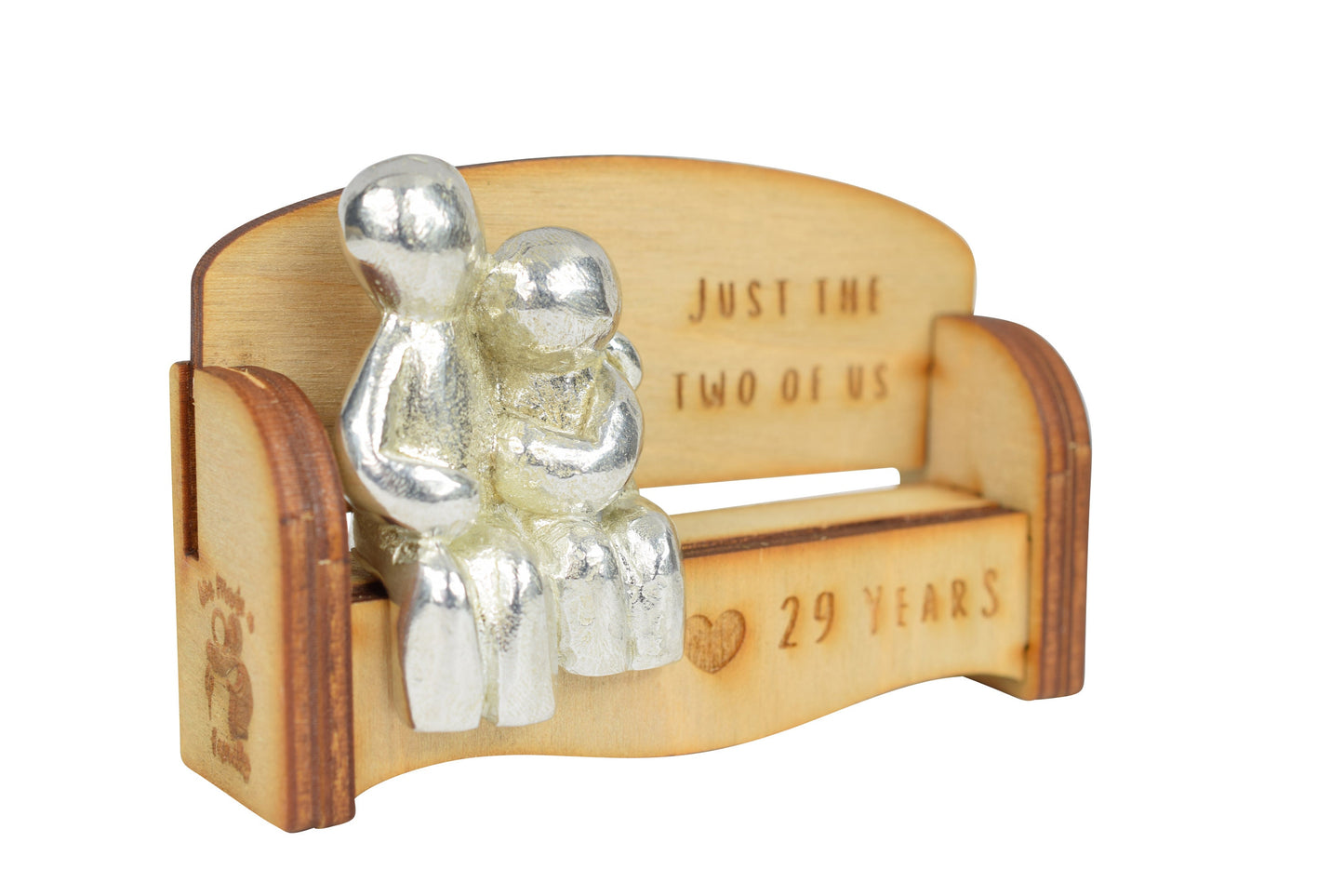 Just the two of us - 29 Years | Cuddling Couple on the Sofa | I Love You Gift | Wooden Sofa Bench | Part of the We Made a Family Range