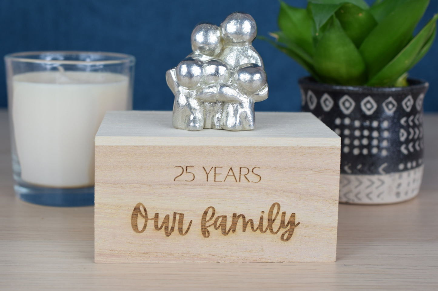 25 Years Our Little Hugging Family | 25th Anniversary Gift - Choose Your Own Family Combination | Part of the We Made a Family Range
