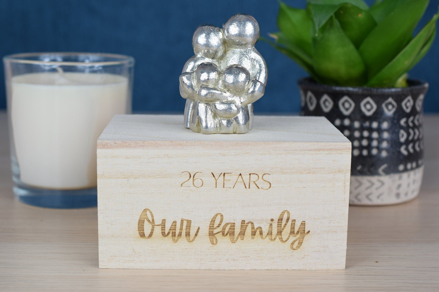 26 Years Our Little Hugging Family | 26th Anniversary Gift - Choose Your Own Family Combination | Part of the We Made a Family Range