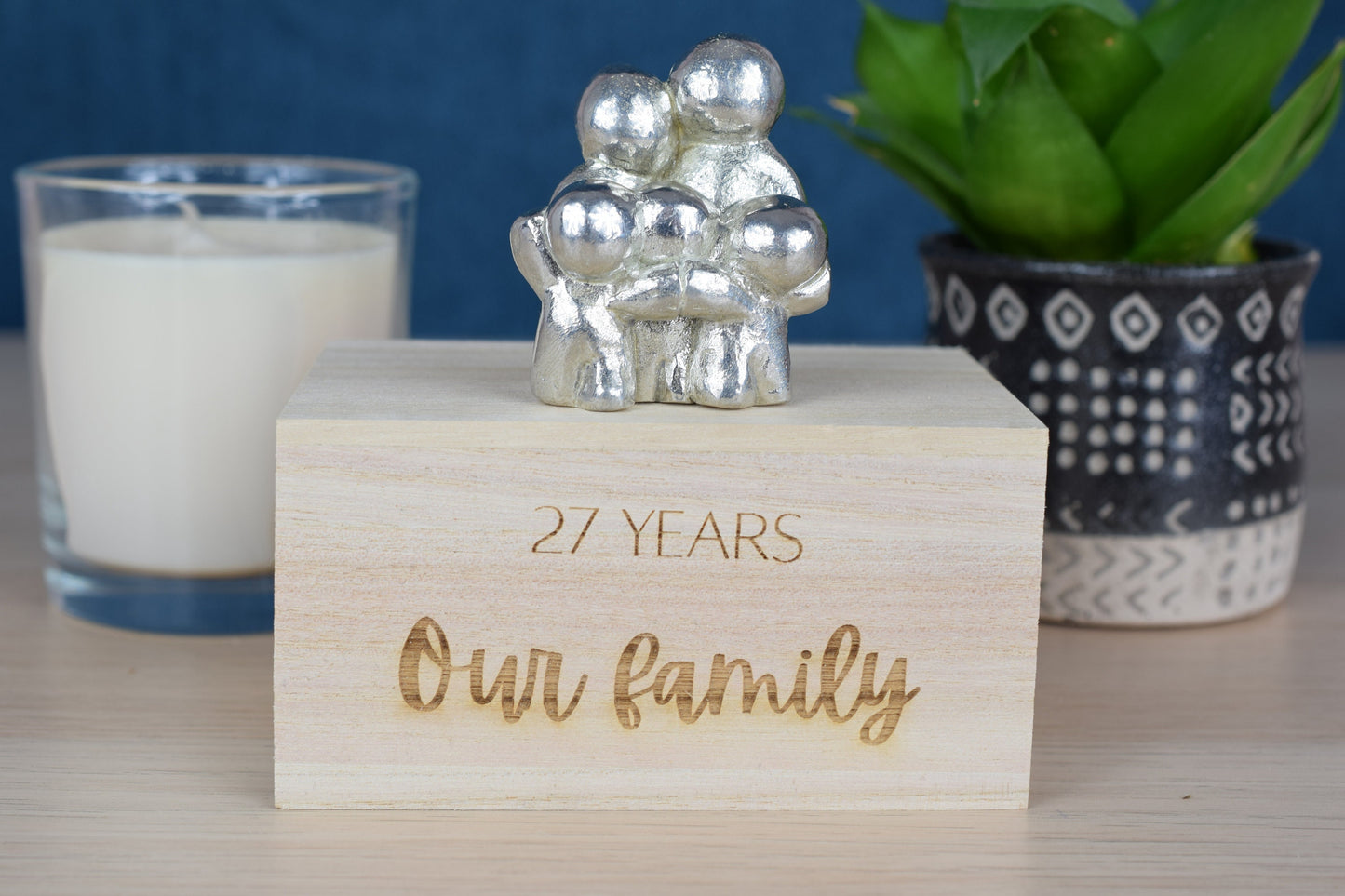 27 Years Our Little Hugging Family | 27th Anniversary Gift - Choose Your Own Family Combination | Part of the We Made a Family Range
