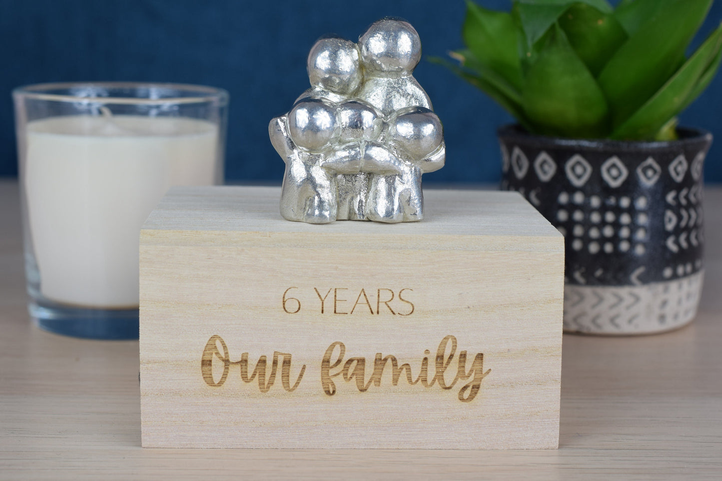 6 Years Our Little Hugging Family | 6th Anniversary Gift - Choose Your Own Family Combination | Part of the We Made a Family Range