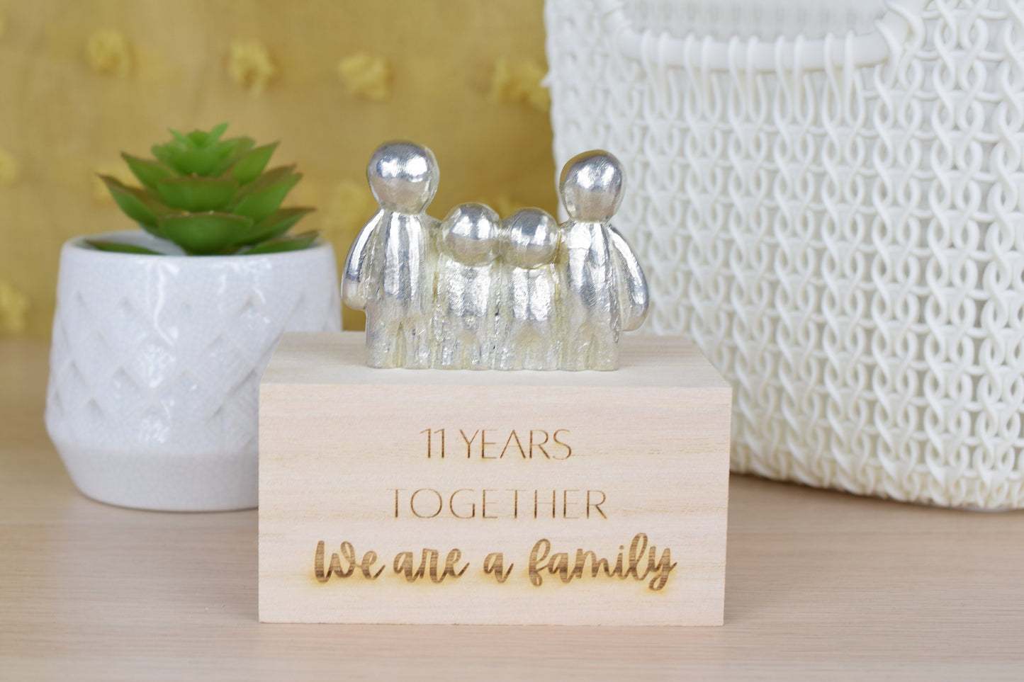 11 Years Together We Are A Family | 11th Anniversary Gift - Choose Your Own Family Combination | Part of the We Made a Family Range