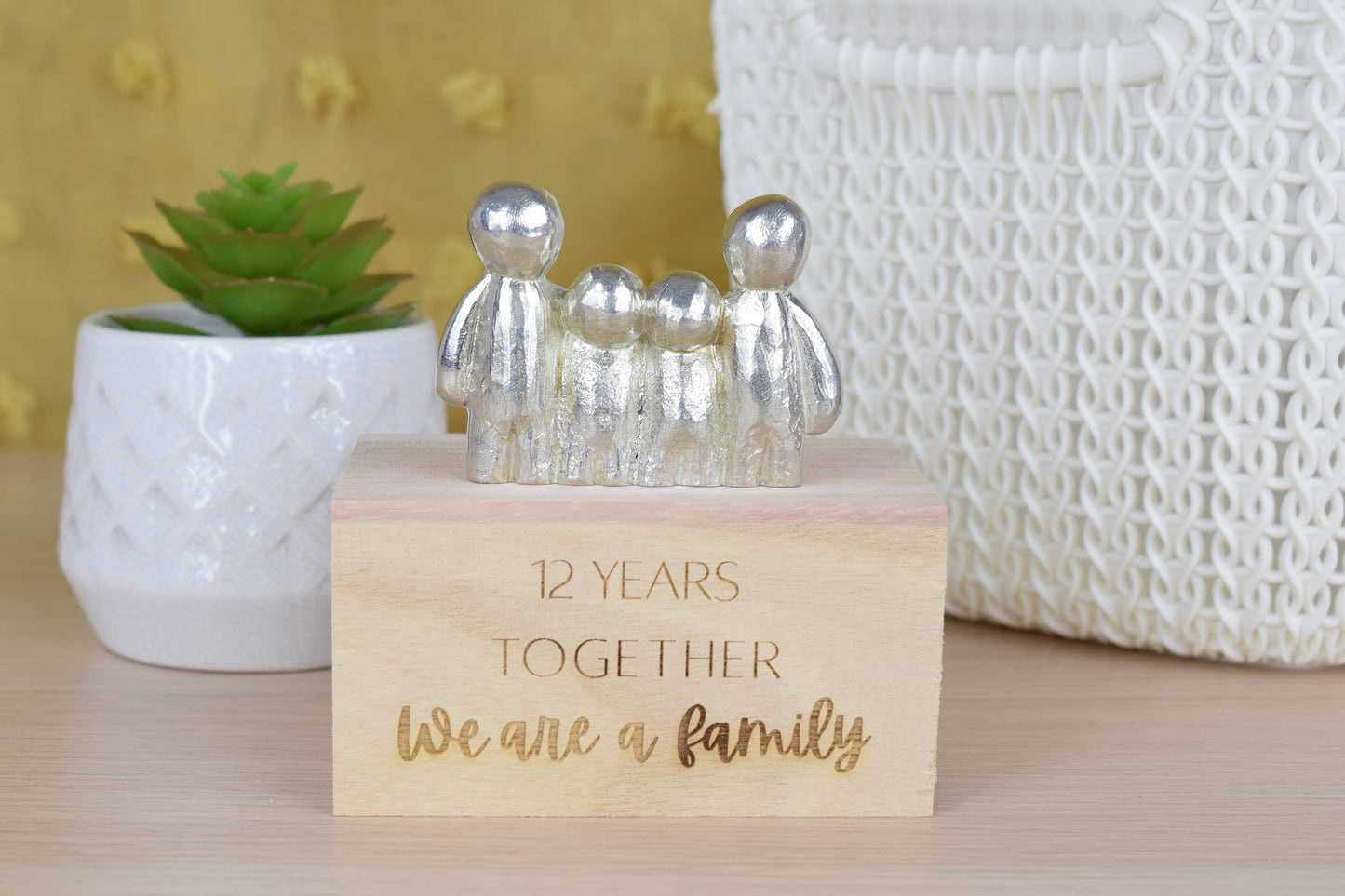 12 Years Together We Are A Family | 12th Anniversary Gift - Choose Your Own Family Combination | Part of the We Made a Family Range
