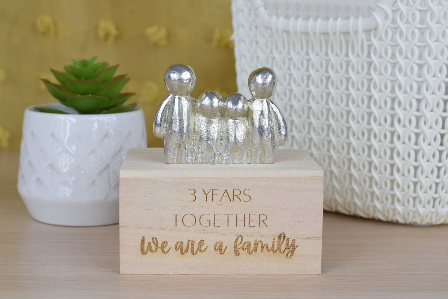 3 Years Together We Are A Family | 3rd Anniversary Gift - Choose Your Own Family Combination | Part of the We Made a Family Range