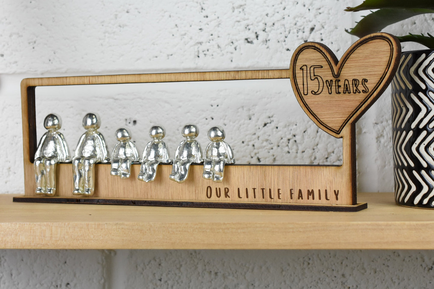 15 Years Our Little Family | 15th Anniversary Gift - Choose Your Own Family Combination